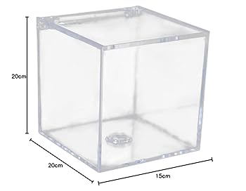 アクリル 収納ボックス 透明 鍵付き 透明 アクリルショーケース 正方形 コレクションボックス